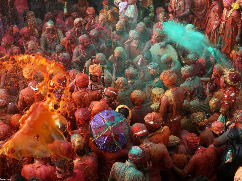 (تصاویر) هولی، جشن رنگ‌پاشی هندوها
